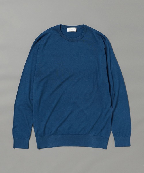 JOHN SMEDLEY（ジョンスメドレー）の「JOHN SMEDLEY / DAVID 30ゲージ コットン  クルーネックニット（ニット/セーター・メンズ・ブラック/ベージュ/ネイビー/シルバー/インディゴブルー/グレー系その他・MEDIUM/LARGE/SMALL）」の9枚目の写真