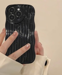 ADPOSION | ウェーブデザイン ツヤ有 iPhoneカバー アイフォンケース(スマホケース/カバー)