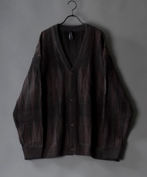 Geometric Jacquard Knit Cardigan/幾何学 ジャガード ニット カーディガン/カーデ