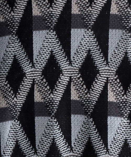 SITRY(シトリー)の「Geometric Jacquard Knit Cardigan/幾何学 ジャガード ニット カーディガン/カーデ(カーディガン/ボレロ・メンズ・チャコールグレー/ブラック/ダークブラウン/ブラウン/ブルー/グリーン・M/L/XL)」の14枚目の写真