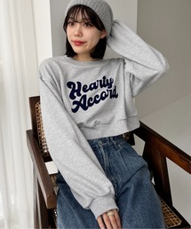 Heather | フロッキーロゴショート裏毛スウェット　991742(スウェット)