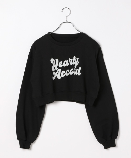 Heather(ヘザー)の「フロッキーロゴショート裏毛スウェット 991742(スウェット・レディース・グレー/ブラック/アイボリー・FREE)」の12枚目の写真