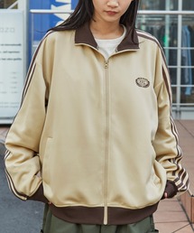 エンブレム刺繍サイドライントラックジャケット