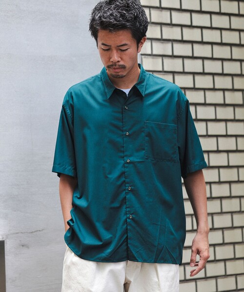 BEAMS（ビームス）の「BEAMS / ソリッド イージー シャツ（シャツ/ブラウス・メンズ・ダークグリーン/ブラック/ベージュ・S/M/L/XL）」の9枚目の写真