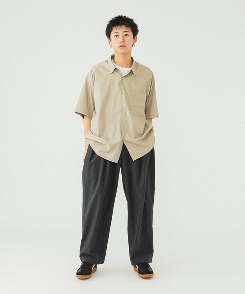 BEAMS（ビームス）の「BEAMS / ソリッド イージー シャツ（シャツ/ブラウス・メンズ・ダークグリーン/ブラック/ベージュ・S/M/L/XL）」の10枚目の写真