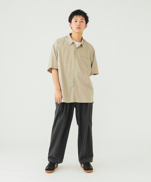 BEAMS（ビームス）の「BEAMS / ソリッド イージー シャツ（シャツ/ブラウス・メンズ・ダークグリーン/ブラック/ベージュ・S/M/L/XL）」の11枚目の写真