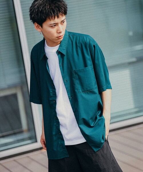 BEAMS（ビームス）の「BEAMS / ソリッド イージー シャツ（シャツ/ブラウス・メンズ・ダークグリーン/ブラック/ベージュ・S/M/L/XL）」の14枚目の写真