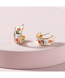 tone | 【88eighty-eight】アンティークチューリップゴールドフープ ピアス【import】(MA)(ピアス（両耳用）)