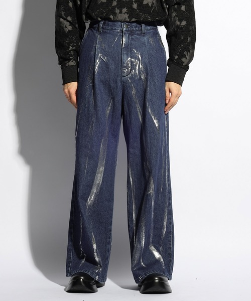 HARE（ハレ）の「【SET UP対応】ハクプリントワイドデニムパンツ（デニムパンツ・メンズ・ブラック/ブルー・MEDIUM/SMALL）」の8枚目の写真