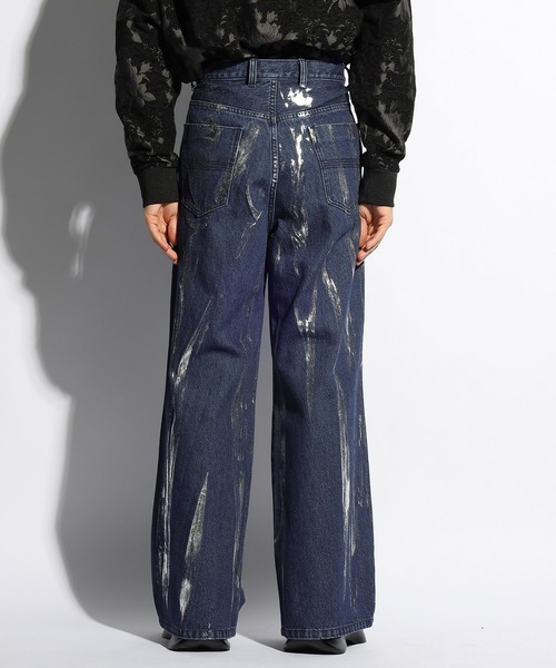 HARE（ハレ）の「【SET UP対応】ハクプリントワイドデニムパンツ（デニムパンツ・メンズ・ブラック/ブルー・MEDIUM/SMALL）」の10枚目の写真