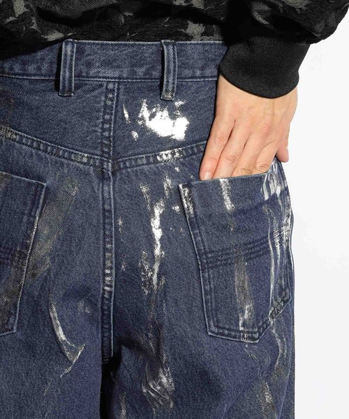 HARE（ハレ）の「【SET UP対応】ハクプリントワイドデニムパンツ（デニムパンツ・メンズ・ブラック/ブルー・MEDIUM/SMALL）」の12枚目の写真