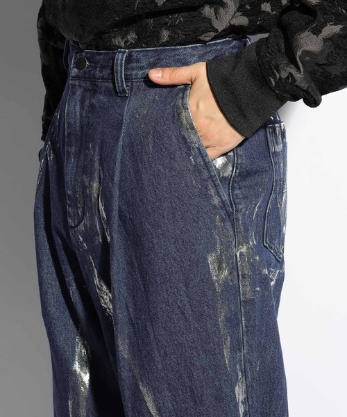 HARE（ハレ）の「【SET UP対応】ハクプリントワイドデニムパンツ（デニムパンツ・メンズ・ブラック/ブルー・MEDIUM/SMALL）」の14枚目の写真