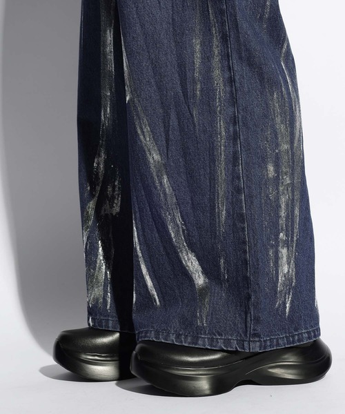 HARE（ハレ）の「【SET UP対応】ハクプリントワイドデニムパンツ（デニムパンツ・メンズ・ブラック/ブルー・MEDIUM/SMALL）」の15枚目の写真