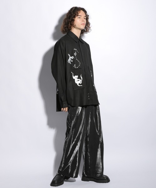 HARE（ハレ）の「【SET UP対応】ハクプリントワイドデニムパンツ（デニムパンツ・メンズ・ブラック/ブルー・MEDIUM/SMALL）」の18枚目の写真