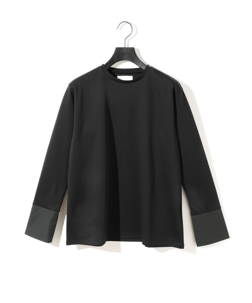 tシャツ MIDIUMISOLID for Ladies カフス切替プルオーバー レディース セール】MIDIUMISOLID for Ladies カフス切替プルオーバー（T