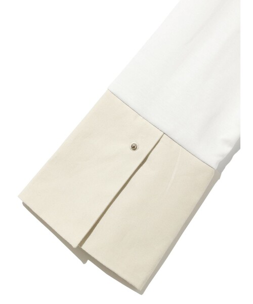 tシャツ MIDIUMISOLID for Ladies カフス切替プルオーバー レディース セール】MIDIUMISOLID for Ladies カフス切替プルオーバー（T