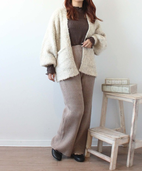 mil(ミル)の「ブークレニットパンツ(その他パンツ・レディース・キャメル/グレイッシュベージュ/グレー・XS/S/M)」の11枚目の写真