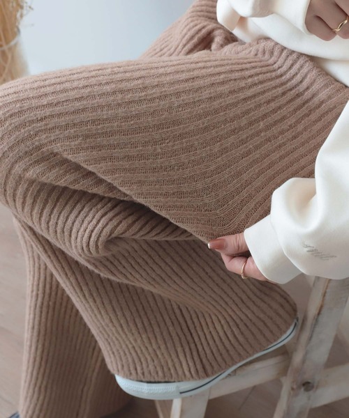 mil(ミル)の「ブークレニットパンツ(その他パンツ・レディース・キャメル/グレイッシュベージュ/グレー・XS/S/M)」の16枚目の写真