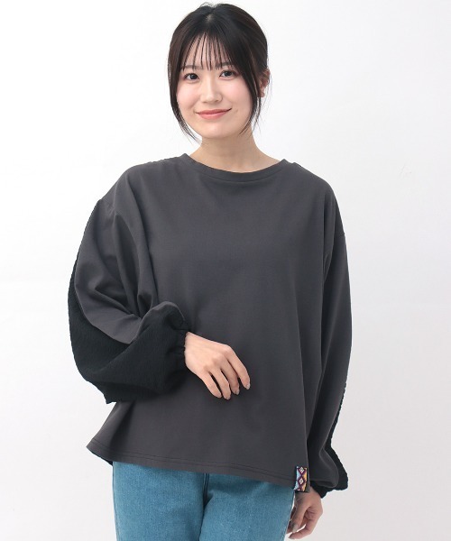 チチカカ(チチカカ)の「2WAYポコポココンビプルオーバー(Tシャツ/カットソー・レディース・ホワイト/カーキ/チャコールグレー・FREE)」の15枚目の写真