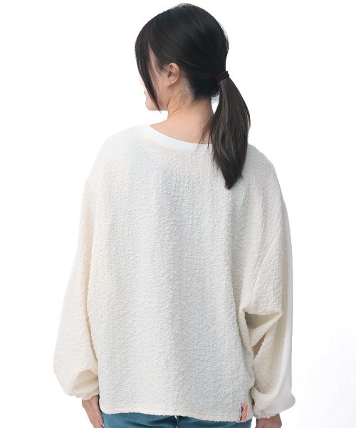 チチカカ(チチカカ)の「2WAYポコポココンビプルオーバー(Tシャツ/カットソー・レディース・ホワイト/カーキ/チャコールグレー・FREE)」の18枚目の写真
