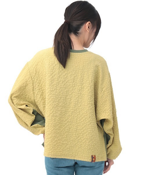 チチカカ(チチカカ)の「2WAYポコポココンビプルオーバー(Tシャツ/カットソー・レディース・ホワイト/カーキ/チャコールグレー・FREE)」の19枚目の写真