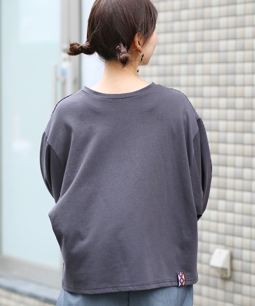 チチカカ(チチカカ)の「2WAYポコポココンビプルオーバー(Tシャツ/カットソー・レディース・ホワイト/カーキ/チャコールグレー・FREE)」の10枚目の写真