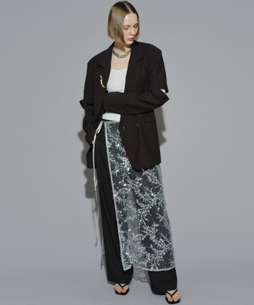 Flower spangle wrap skirt/フラワースパンコールラップスカート Flower spangle wrap skirt/フラワースパンコールラップスカート