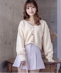 clear | ラメシャギーショート丈長袖ニットカーディガン≪2024SS新作≫(ニット/セーター)