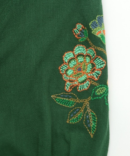 チチカカ(チチカカ)の「ウォッシャブルレーヨン麻刺繍ワンピース(ワンピース・レディース・グリーン/ナチュラル/ブラック・FREE)」の7枚目の写真