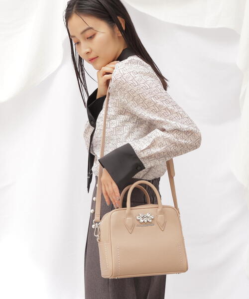 JILL by JILL STUART（ジルバイジルスチュアート）の「◇ビジューボストンバッグ（ボストンバッグ・レディース・ピンク/ブラウン/ブラック/ライトグリーン・FREE）」の13枚目の写真