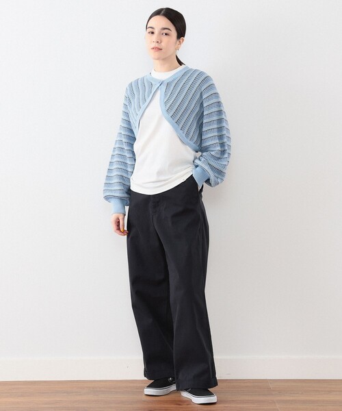 BEAMS BOY（ビームスボーイ）の「BEAMS BOY / ミリタリー チノパンツ（チノパンツ・レディース・ブラック/ベージュ・0/1）」の7枚目の写真
