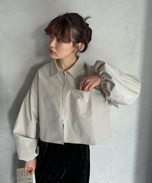 feepur（フェピュール）の「ダブルZIPボリュームシャツ（シャツ/ブラウス・レディース・アイボリー/ブラック・MEDIUM）」の18枚目の写真