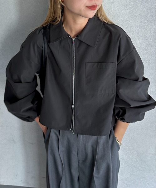 feepur（フェピュール）の「ダブルZIPボリュームシャツ（シャツ/ブラウス・レディース・アイボリー/ブラック・MEDIUM）」の8枚目の写真