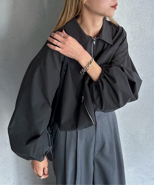 feepur（フェピュール）の「ダブルZIPボリュームシャツ（シャツ/ブラウス・レディース・アイボリー/ブラック・MEDIUM）」の6枚目の写真