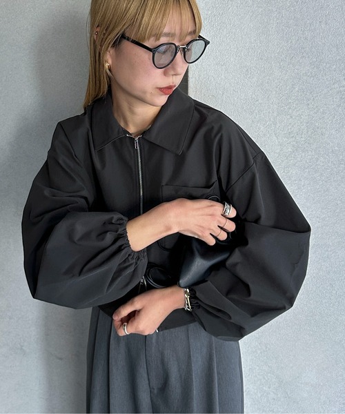 feepur（フェピュール）の「ダブルZIPボリュームシャツ（シャツ/ブラウス・レディース・アイボリー/ブラック・MEDIUM）」の10枚目の写真