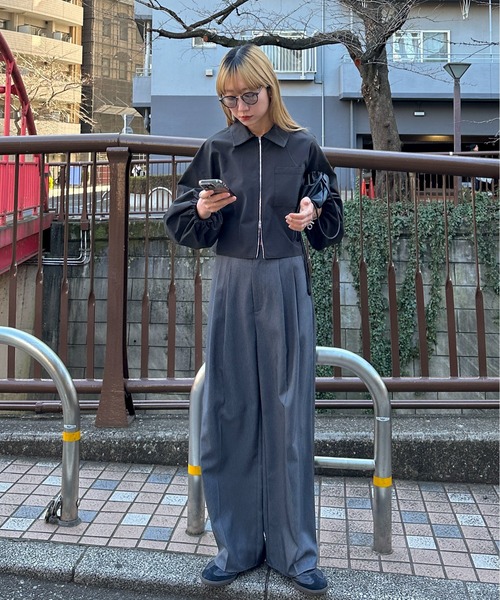 feepur（フェピュール）の「ダブルZIPボリュームシャツ（シャツ/ブラウス・レディース・アイボリー/ブラック・MEDIUM）」の7枚目の写真