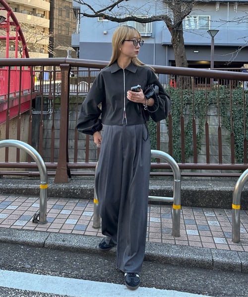 feepur（フェピュール）の「ダブルZIPボリュームシャツ（シャツ/ブラウス・レディース・アイボリー/ブラック・MEDIUM）」の5枚目の写真