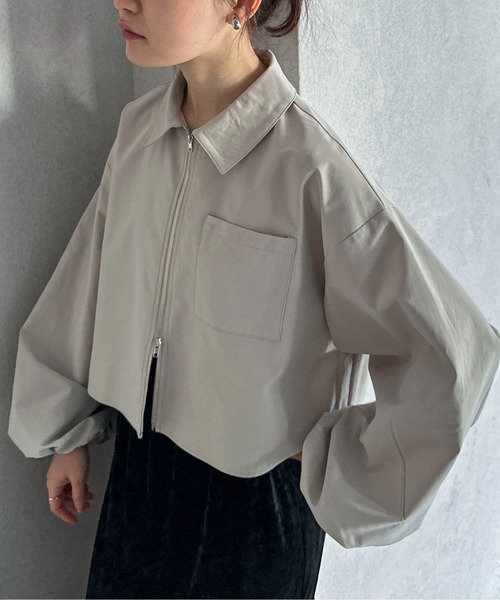 feepur（フェピュール）の「ダブルZIPボリュームシャツ（シャツ/ブラウス・レディース・アイボリー/ブラック・MEDIUM）」の19枚目の写真