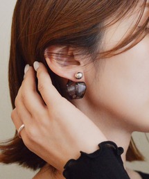 【透明感・2WAY】ニッケルフリー アクリルクリアピアス