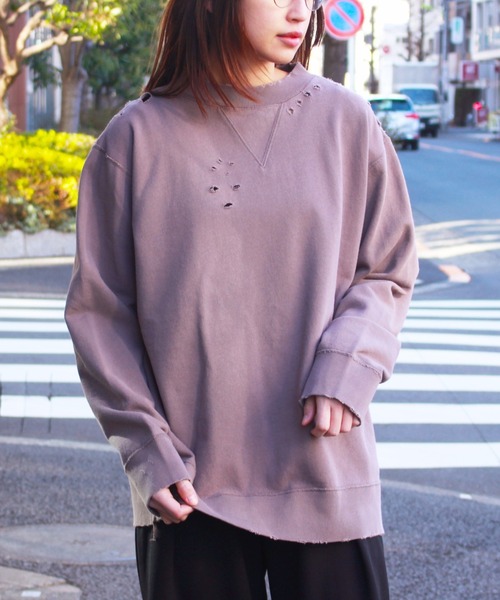 ペニーズ - 60s ダメージ クルーネックスウェット PENNEYS（ぺニーズ）の「PENNEY'S / ペニーズ WORN-OUT 60S CREW