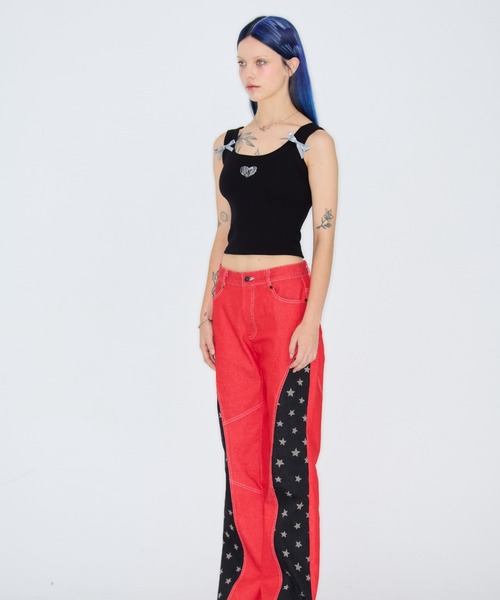 LUVISTRUE(ラヴイズトゥルー)の「HEART RIBBON TEE(タンクトップ・レディース・ピンク/ホワイト/ブラック・FREE)」の5枚目の写真