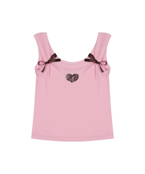 LUVISTRUE(ラヴイズトゥルー)の「HEART RIBBON TEE(タンクトップ・レディース・ピンク/ホワイト/ブラック・FREE)」の17枚目の写真