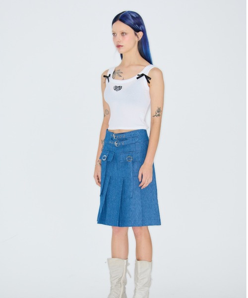 LUVISTRUE(ラヴイズトゥルー)の「HEART RIBBON TEE(タンクトップ・レディース・ピンク/ホワイト/ブラック・FREE)」の10枚目の写真
