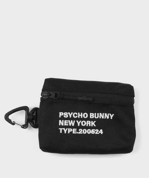 新品 サイコバニー ショルダーバッグ 黒 Psycho Bunny（サイコバニー）の「シルエットロゴ レザー