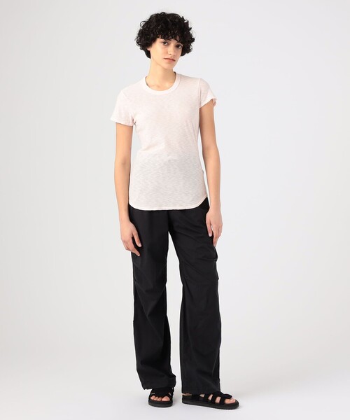 JAMES PERSE（ジェームスパース）の「スラブジャージー クルーネックTシャツ WUA3037（Tシャツ/カットソー・レディース・ダークブラウン/ピンク・1/0）」の3枚目の写真