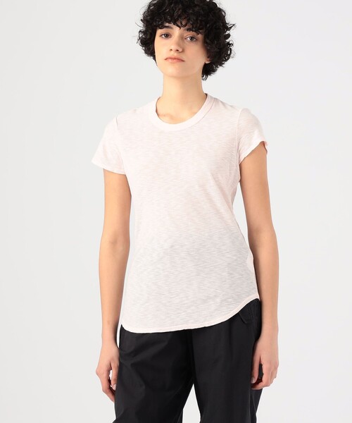 JAMES PERSE（ジェームスパース）の「スラブジャージー クルーネックTシャツ WUA3037（Tシャツ/カットソー・レディース・ダークブラウン/ピンク・1/0）」の4枚目の写真