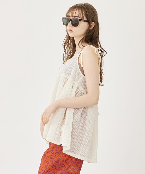 MILKFED.(ミルクフェド)の「RIBBON CAMISOLE(キャミソール・レディース・ブラック/ライトパープル/オフホワイト・ONE SIZE)」の14枚目の写真