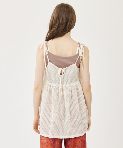 MILKFED.(ミルクフェド)の「RIBBON CAMISOLE(キャミソール・レディース・ブラック/ライトパープル/オフホワイト・ONE SIZE)」の15枚目の写真