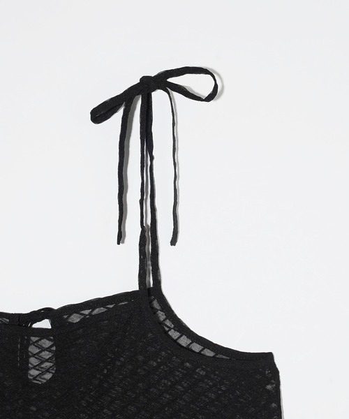 MILKFED.(ミルクフェド)の「RIBBON CAMISOLE(キャミソール・レディース・ブラック/ライトパープル/オフホワイト・ONE SIZE)」の11枚目の写真