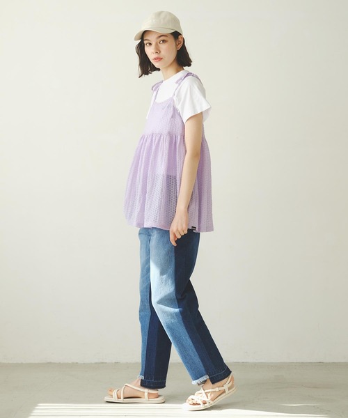 MILKFED.(ミルクフェド)の「RIBBON CAMISOLE(キャミソール・レディース・ブラック/ライトパープル/オフホワイト・ONE SIZE)」の18枚目の写真